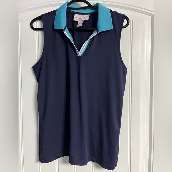 Tommy Bahama Tops - Tommy Bahama Golf Navy and Teal‎ Tank Top